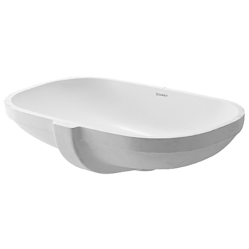 Duravit basin under the marble 49 cm below a horizontal surface D-code white