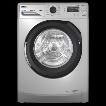 Zanussi washing machine, automatic digital, 7 kg, silver, black door, ZWF7240SB5