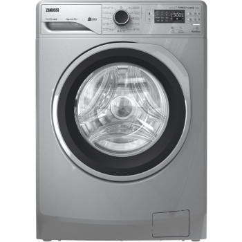 Zanussi washing machine, automatic digital, 6 kg, with silver frame, black door, ZWF6240SS5