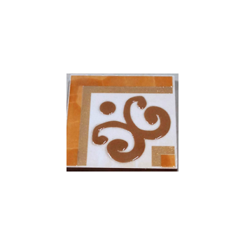 Gemma Wall décor ceramic Verona metallic 12.5*12.5 cm - Grade A